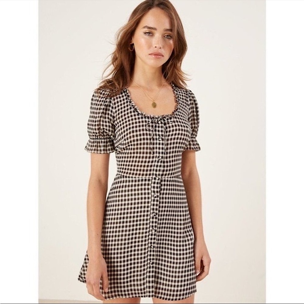 Reformation gingham dress in 0/XS